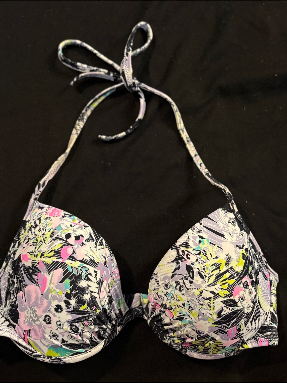 Victoria’s Secret Floral Push-Up Bikini Top 32C
